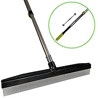 Room Groom Carpet Rake and Groomer with Telescoping 54 Inch Adjustable Handle, Portable Design, Carpet Brush Ideal for Pet Hair, Refreshing High Pile Carpets, Rugs, and Artificial Turf