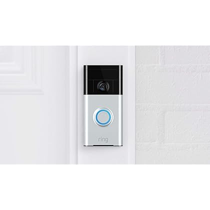 Ring Video Doorbell (1st Gen) – 720p HD video, motion activated alerts, easy installation – Satin Nickel