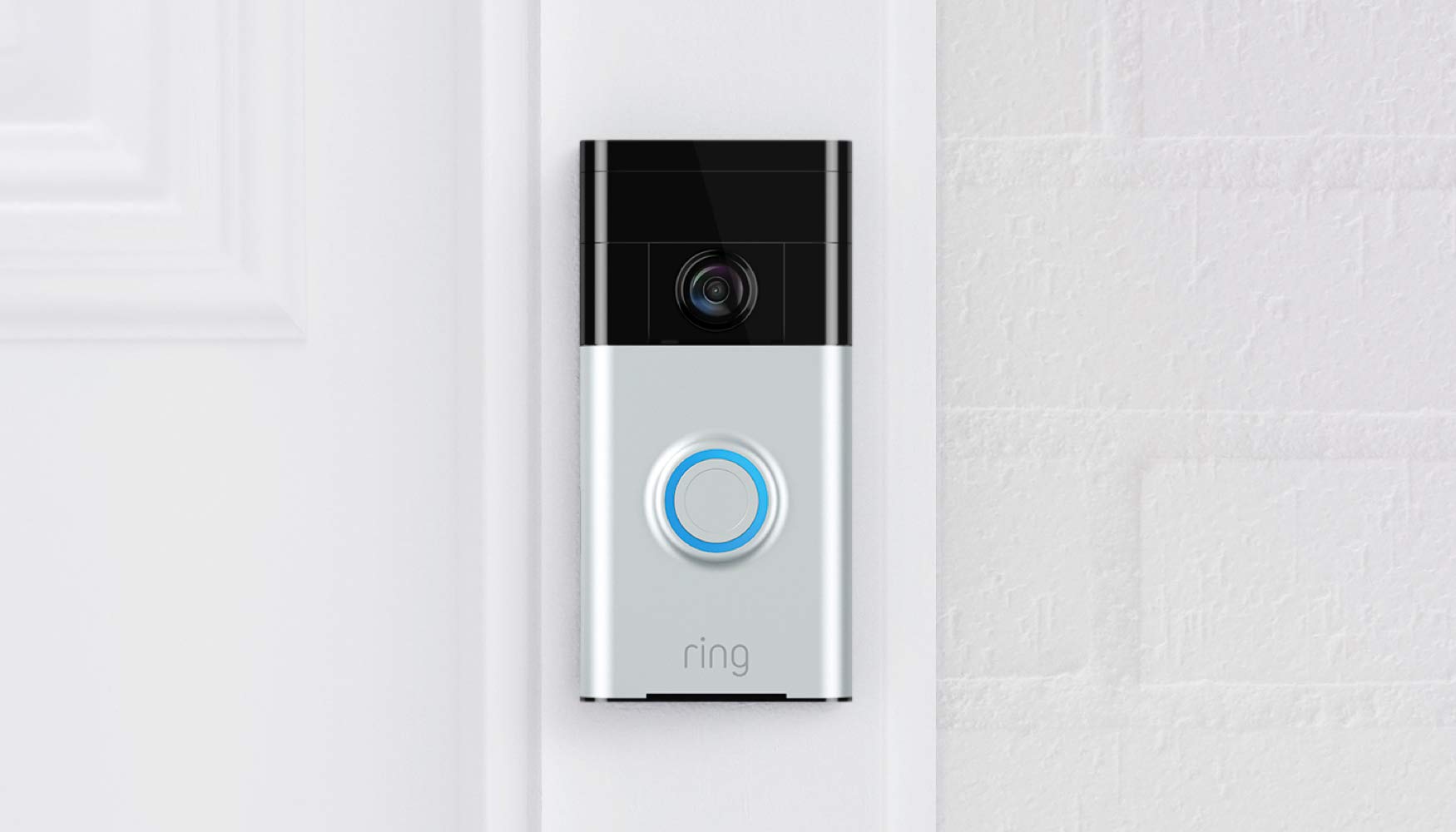 Ring Video Doorbell (1st Gen) – 720p HD video, motion activated alerts, easy installation – Satin Nickel