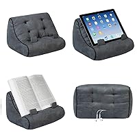 Book Couch iPad Stand | Tablet Stand | Book Holder| Reading Pillow | Reading in Bed at Home | Tablet Lap Rest Cushion | Fun Novelty Gift Idea for Readers, Book Lovers | Phones and eReaders (Grey)