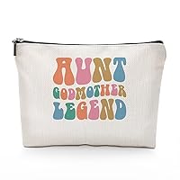 Aunt Godmother Cosmetic Bag Godmother Gift for Baptism Cute Godmother Gift from Goddaughter, Godmother Proposal, Godmom Makeup Bag Travel Toiletry Bag Birthday Gifts for Aunt Women Mothers Day