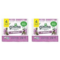 gimMe - Teriyaki - 4 Count - Organic Roasted Seaweed SheetsKeto, Vegan, Gluten Free - Great Source of Iodine & Omega 3’s - Healthy On-The-Go Snack for Kids Adults (Pack of 2)
