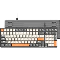 Ajazz K3 TKL Gaming Mechanical Keyboard-Wired Compact 10 Chroma RGB Backlit Computer Keyboard with Number Pad,98 Keys PC Gaming Keyboards with Linear Red Switch for Gamers/Mac/Win
