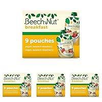 Beech-Nut Stage 4 Breakfast Baby Food Pouches Variety Pack (9 count, 3.5 oz pouches) (Pack of 4)