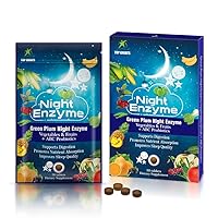 Night Enzyme, Daily Multi Digestive Enzymes, Green Plum Fruit and Vegetables with Probiotics, Relief Bloating, Better Sleep Quality, for Men and Women, Promote Digestive Health- 30 Tablets