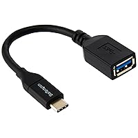 StarTech.com USB-C to USB Adapter - USB 3.0 (5Gbps) - 6in - USB-IF Certified - USB-C to USB-A - USB 3.2 Gen 1 - USB C Adapter - USB Type C (USB31CAADP)