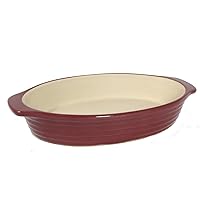 Pampered Chef, New Traditions, Small Oval Baker, Cranberry