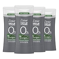 DOVE MEN + CARE Deodorant Stick for Men Lime+Sage 4 Count Aluminum free deodorant Naturally Derived Plant Based Moisturizer 2.6 oz