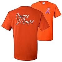 Cancer Slayer Brave Breast Cancer Awareness Front & Back Mens T-Shirts