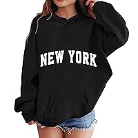 California Hoodies for Girls Letter Print Graphic Sweatshirt Oversized Long Sleeve Casual Loose Pullover Tops
