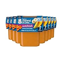 Gerber 2nd Foods Banana, Carrot & Mango Pureed Baby Food, 4 Ounce Tubs, 2 Count (Pack of 8)