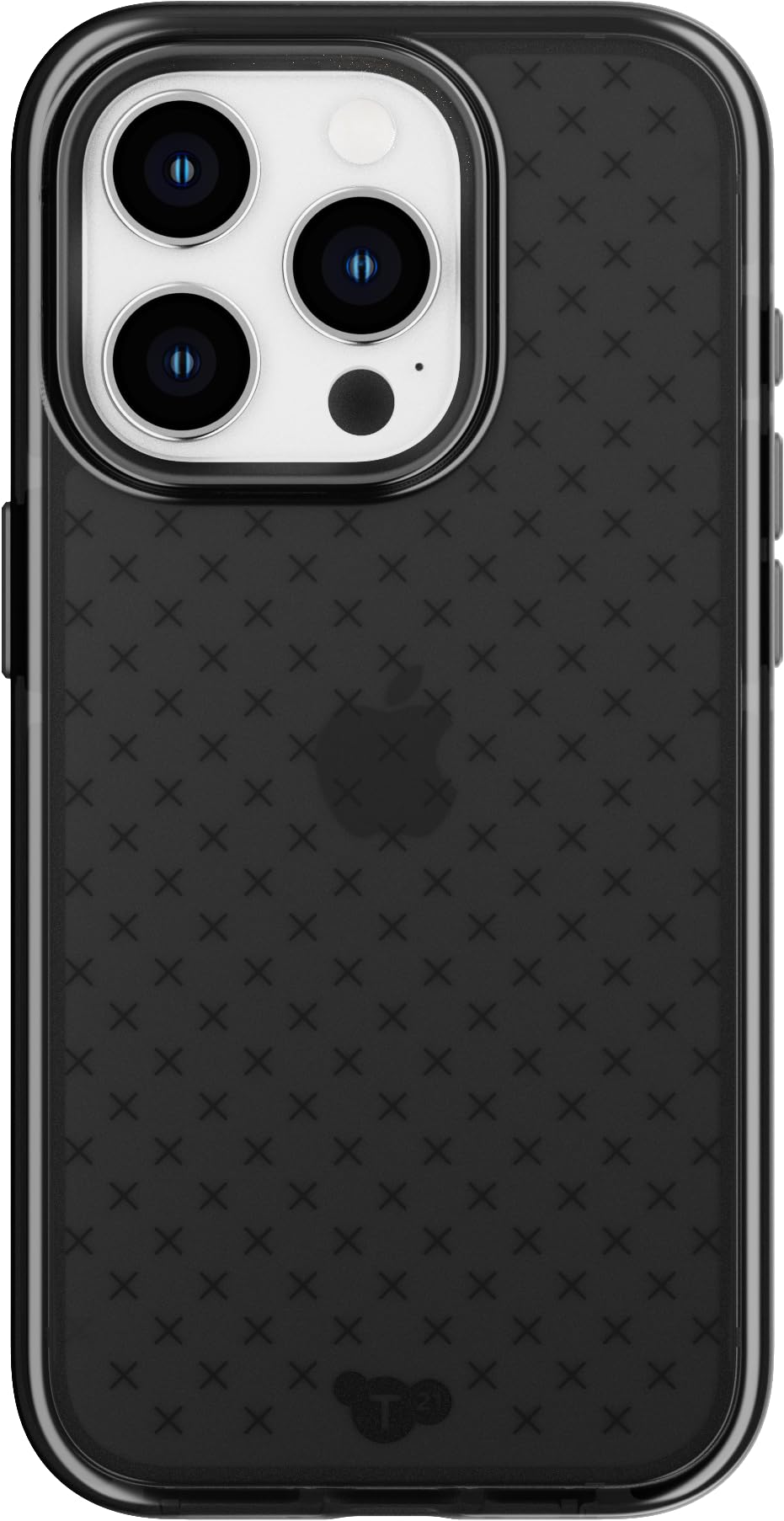 Tech21 Evo Check case for iPhone 15 Pro - Impact Protection Case - Smokey/Black