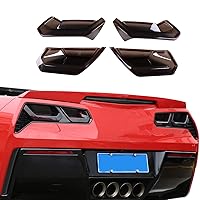 ABS Black Rear Tail Light Lens Taillight Kit Fit For Chevrolet Corvette C7 2014-2019 Car Exterior Taillight Protection Cover Accessories