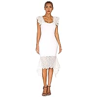 YiZYiF Women Party Dresses Square Neck Backless Lace Splice Midi Dress Sexy Cocktail Event Mermaid Outfits
