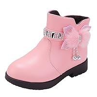 Girls Snow Boots Warm Winter Sequin Comfy Cute Durable Outdoor Sparkle Princess Ankle Boots Bigs/Little Girls