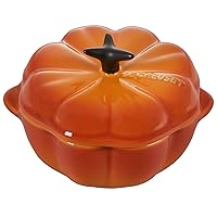 Le Creuset Stoneware Figural Pumpkin Petite Cocotte, 12oz, Persimmon