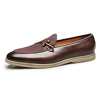 Mens Loafers Casual Dress Slip On Leather Penny Loafers Wedding Business Fashion Tuxedo Walking Shoes for Men