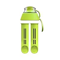 DAFI Water Bottle Filters and Cap Replacements Green | 2-Pack | Last up to 60 Days | Hiking Water Filter, Personal Filtered Water Bottle, Camping Water Filter | BPA-Free | Made in Europe