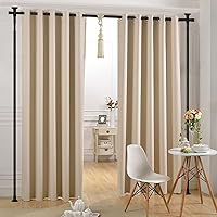 Room Divider Curtain Rod, Vertical Tension Rod, 28-70inch(W) 4-10ft (H) Adjustable Heavy Duty Floor to Ceiling Self Stand - No Drilling Curtain Rod Damage Free for Space Partition Matt Black