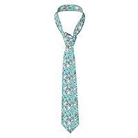 Blue Line Print Men'S Novelty Necktie Ties With Unique Wedding, Business,Party Gifts Every Outfit