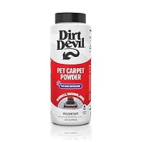 Dirt Devil 32 oz Pet Carpet Powder, Room Refresher, Pet Odor Eliminator, Vacuum Cleaner Safe, Tropical Wind Scent, AD31211, White