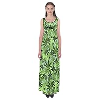 CowCow Womens Summer Tank Dress Marijuana Cannabis Leaf Plant Marihuana Leaves Party Empire Waist Maxi Dress, XS-5XL