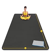 ActiveGear Extra Large Yoga Mat 10 x 6 ft - 8mm Extra Thick, Durable, Comfortable, Non-Slip & Odorless Premium Yoga and Pilates Mat for Home Gym