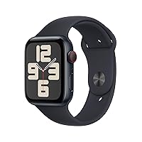 Apple Watch SE (2nd Gen) [GPS + Cellular 44mm] Smartwatch with Midnight Aluminum Case with Midnight Sport Band M/L. Fitness & Sleep Tracker, Crash Detection, Heart Rate Monitor