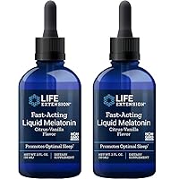 Liquid Melatonin Natural Citrus-Vanilla Flavor by Life Extension - 3mg- 2 Bottles