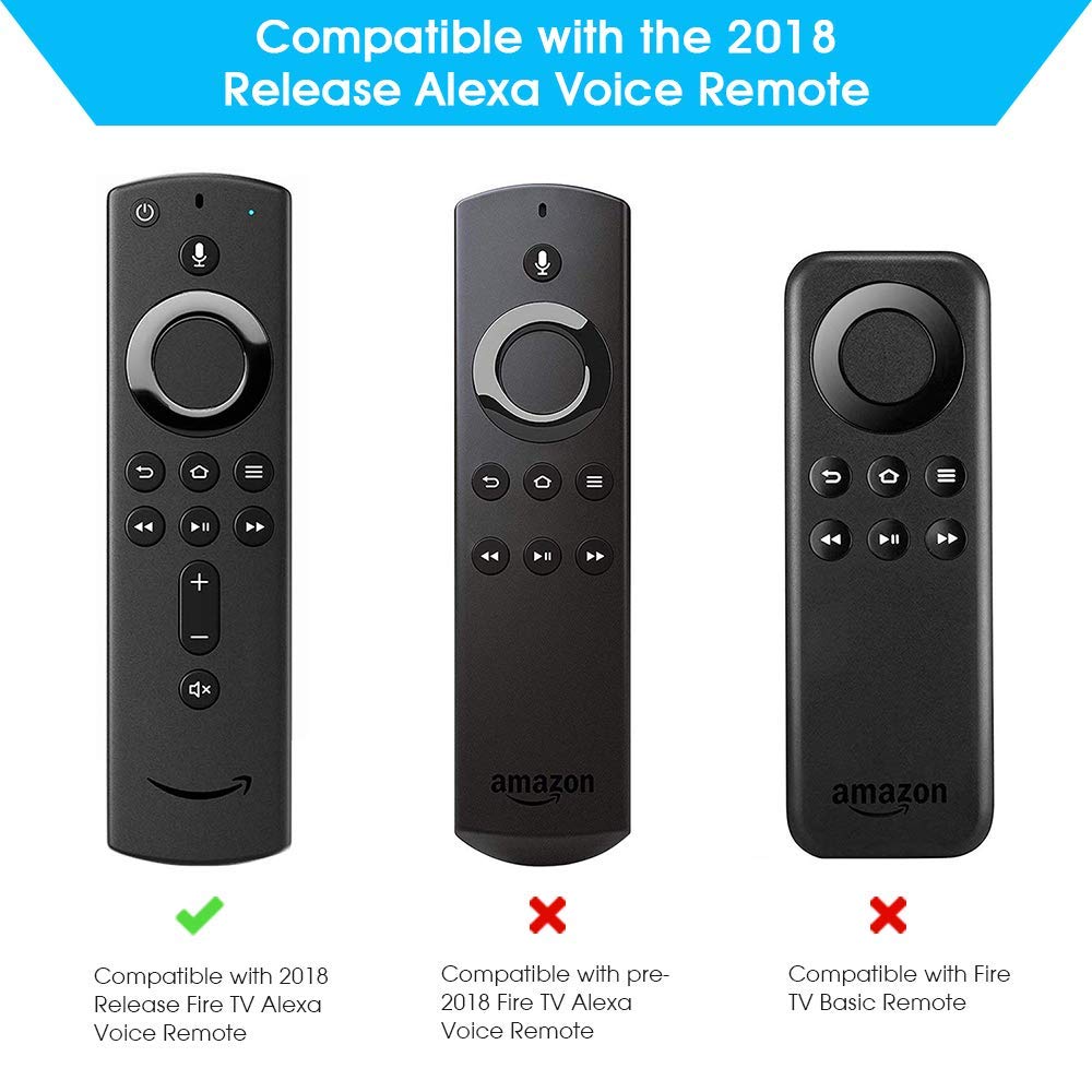 Remote Case/Cover for Fire TV Stick 4K,Protective Silicone Holder Lightweight[Anti Slip]ShockProof for Fire TV Cube/Fire TV(3rd Gen)Compatible with All-New 2nd Gen Alexa Voice Remote Control-Glow Blue