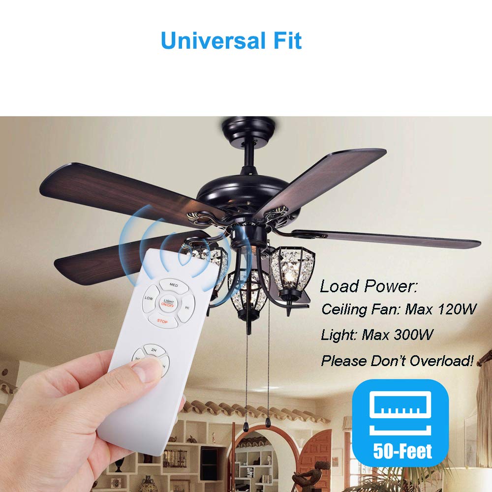 120W 23" Chandelier Ceiling Fan Light 23" Lamp+Remote Control Three speed &color 