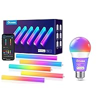 Govee Smart Light Bulbs, WiFi & Bluetooth Color Changing Light Bulbs Bundle Glide LED Wall Lights, RGBIC Wall Lights,