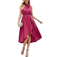 JASAMBAC Womens Sequin Dress Sleeveless Sparkly Glitter Cocktail Party Club Dress Tulip Hem Ruched Bodycon Dresses