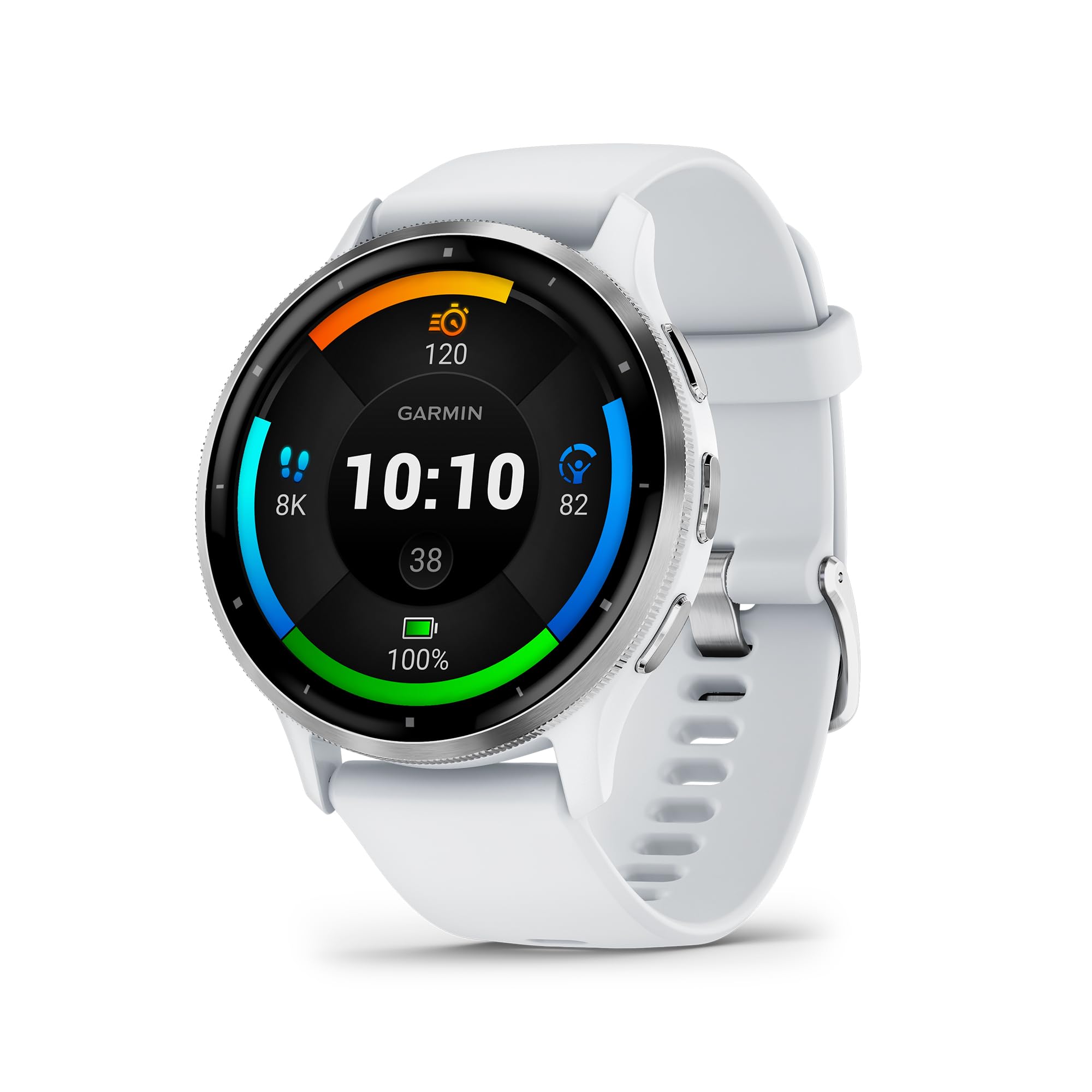 Garmin Venu 3, GPS Smartwatch, AMOLED Display, Advanced Health and Fitness Features, Up to 14 Days of Battery, Whitestone