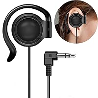 EXMAX 3.5mm Single Left Side Earphone Earbud Over Ear Headphone for EXD-101 ATG-100T EX-200N EX-100 Wireless Tour Guide Receiver Touring Groups Audience Radio Podcast Laptop MP3 (Left Side)