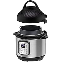 Instant Pot Duo Crisp 11-in-1 Air Fryer and Electric Pressure Cooker Combo with Multicooker Lids that Air Fries, Steams, Slow Cooks, Sautés, Dehydrates, & More, Free App With Over 800 Recipes, 6 Quart