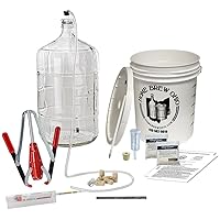 6 Gallon Glass Carboy - Premium Wine Making Equipment with Auto-Syphon