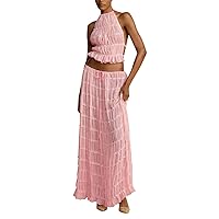 Summer Beach Dresses for Women, Women's Short Sleeve V Neck Long Dress Vacation Bohemian, S M