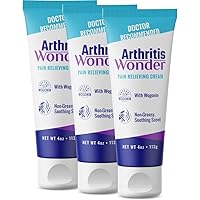 Pain Relief Cream, 4 oz – Arthritis Pain Relief Cream for Hand, Knee, Foot and Wrist Joints – Fast-Acting, Deep Penetrating, Non-Greasy Formula with Natural Wogonin - 3 Pack