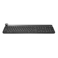 Logitech Craft Advanced Wireless Keyboard with Creative Input Dial and Backlit Keys, Dark Grey and Aluminum