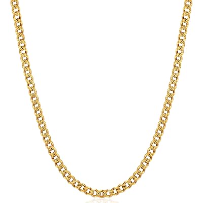 Mua Fiusem 3.5mm Silver Tone/Black / 14K Gold Plated Chains for