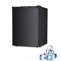 Mini Freezer Countertop 2.1 Cu.ft Small Freezer Upright Black Compact Upright Freezer with Reversible Single Door,Removable Shelves Free Standing Mini Freezer with Adjustable Thermostat