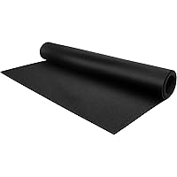 Garage Rubber Floor Mat Black Rubber Sheet 9.8X3.3ft Floor Runner Protector Mat Anti Slip Silicone Rubber Roll Sheet Heavy Duty Rubber Flooring Rolls for Garage, Workshop, Gym