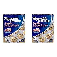 Reynolds Kitchens Cookie Baking Sheets, Pre-Cut Parchment Paper, 22 Sheets (Pack of 2)