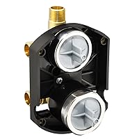 R22000 Integrated Shower and Diverter Valve, Compatible with D 3-Setting or 6-Setting Integrated Diverter Valve Trim kit, Brass Construction