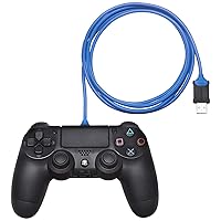Amazon Basics PlayStation 4 Controller Micro USB to USB-A Charging Cable, 6 Foot, Blue