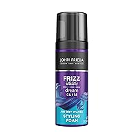 John Frieda Frizz Ease Dream Curls Air Dry Waves Styling Foam, Curl Defining Frizz Control, Hair Product for Curly and Wavy Hair, 5 Ounce