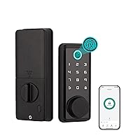 Electronic Smart Door Lock Fingerprint Door Lock 5 Unlocked Ways BT Connection APP Unlock Password Card Unlocking for Homes Apartments