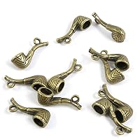 40 PCS Metal Antique Bronze Color Jewelry Making Supplies Charms Beading Crafting Wholesale 67999 Tobacco Smoking Pipe