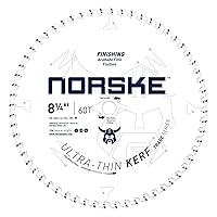 Norske Tools Thin Kerf Ultra Fast Crosscutting Saw Blade with Maximum Battery Efficiency NCSBT017 8-1/4